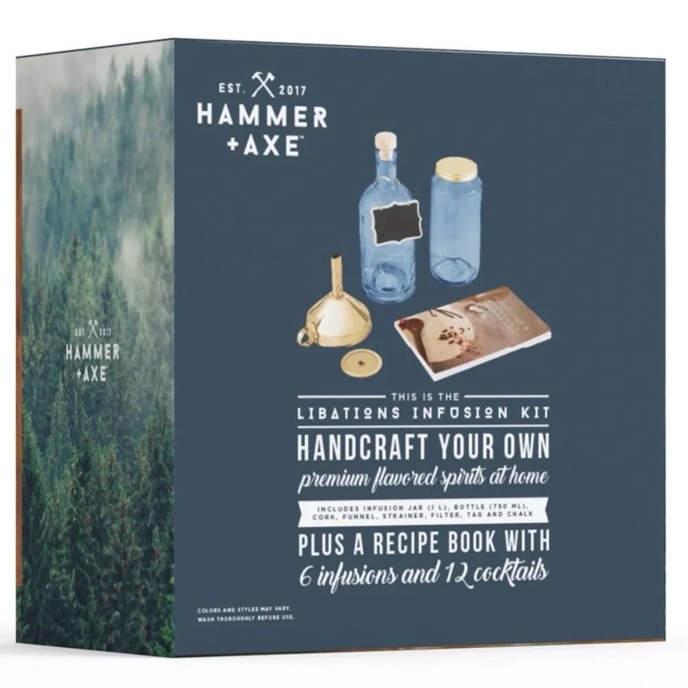 Hammer & Axe Libations Infusion Kit with Cocktail Recipe Book